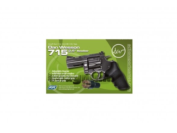 Dan Wesson 2,5" Airsoft revolver, Steel Grey 2
