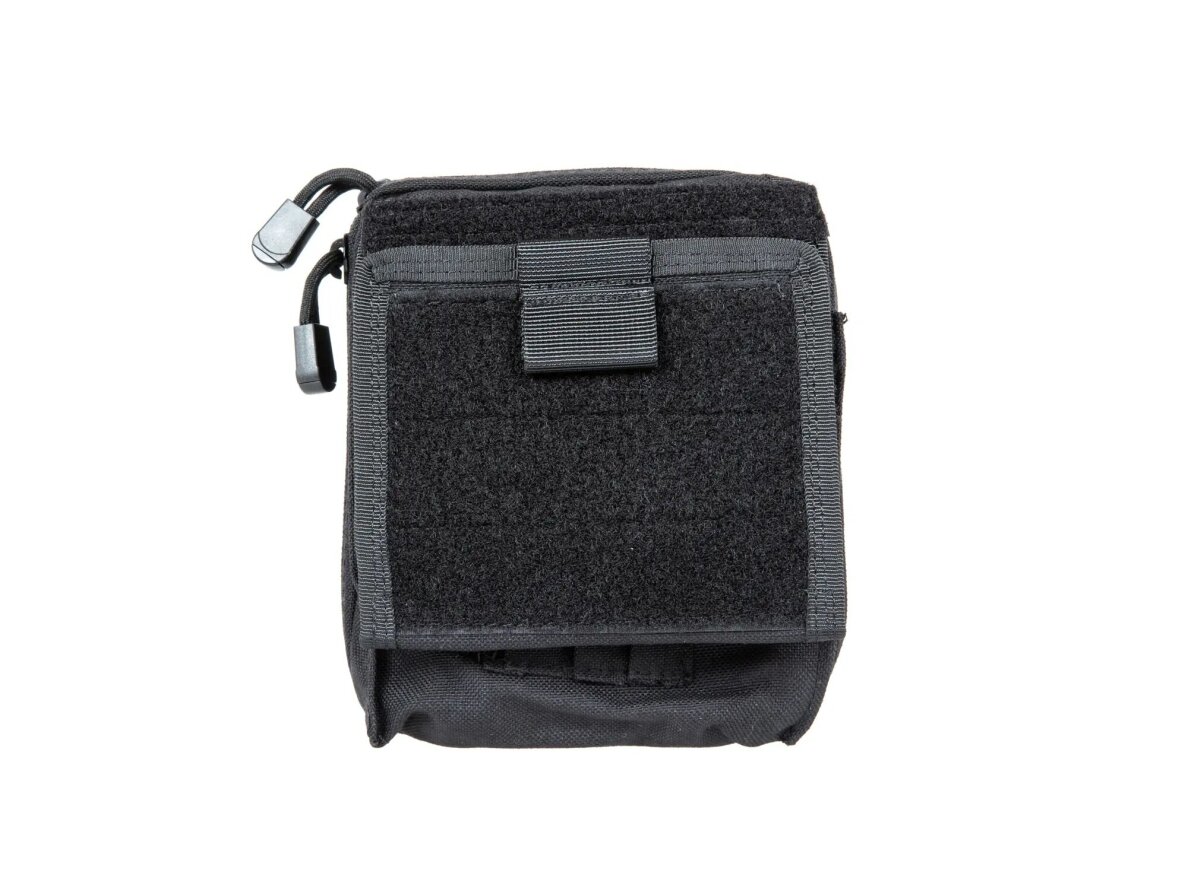 Admin pouch with panel and map, black