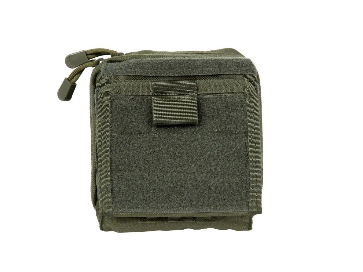 Admin pouch with panel and map, Olive