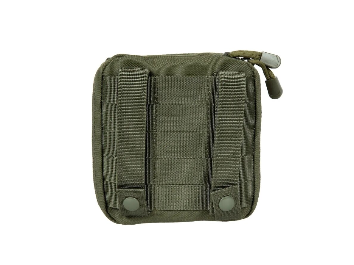 Admin pouch with panel and map, Olive 1