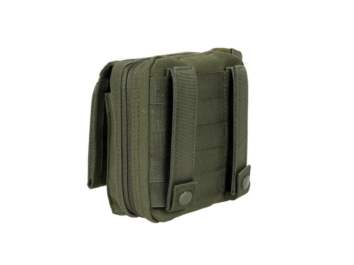 Admin pouch with panel and map, Olive 3