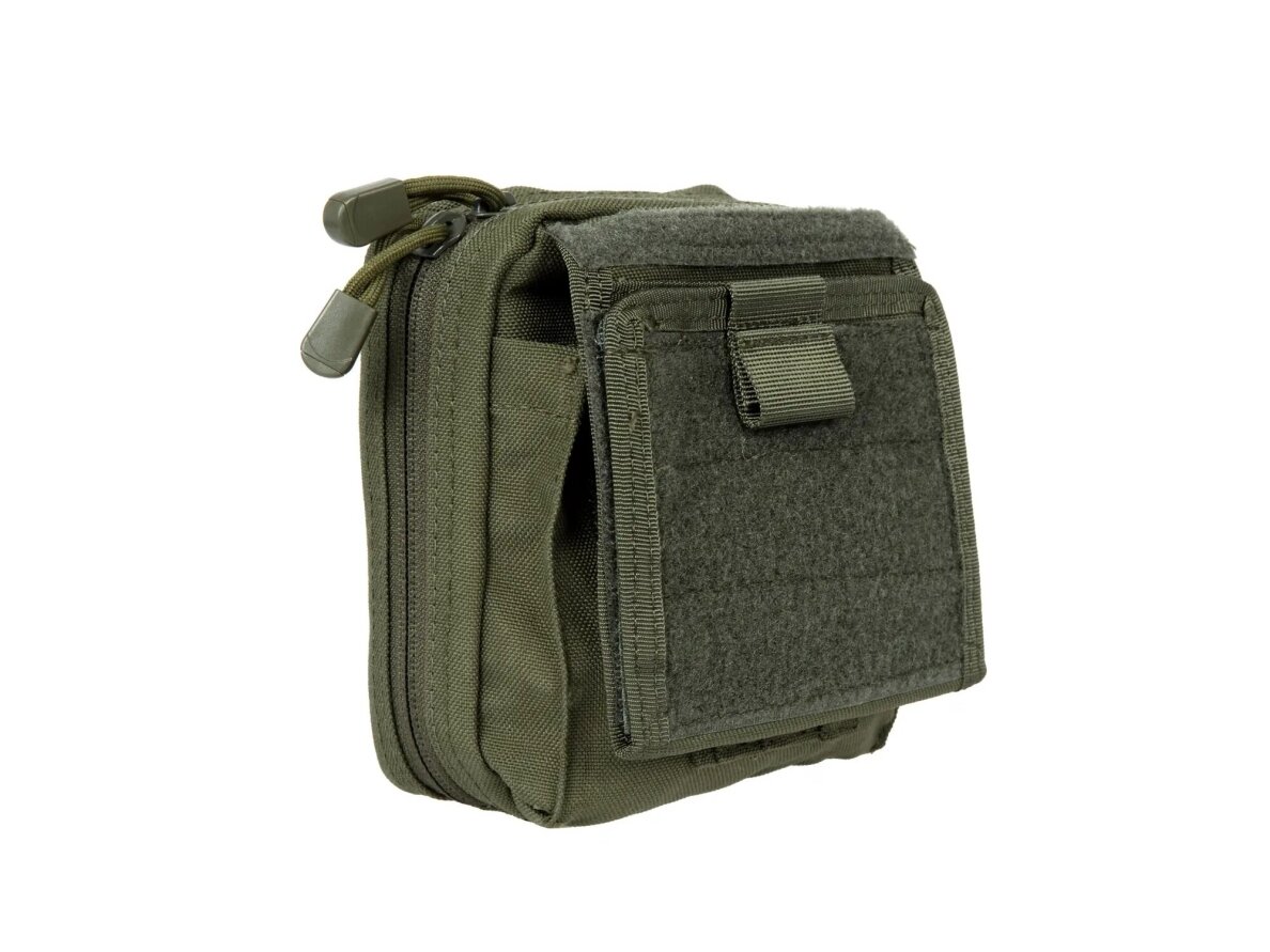 Admin pouch with panel and map, Olive 4
