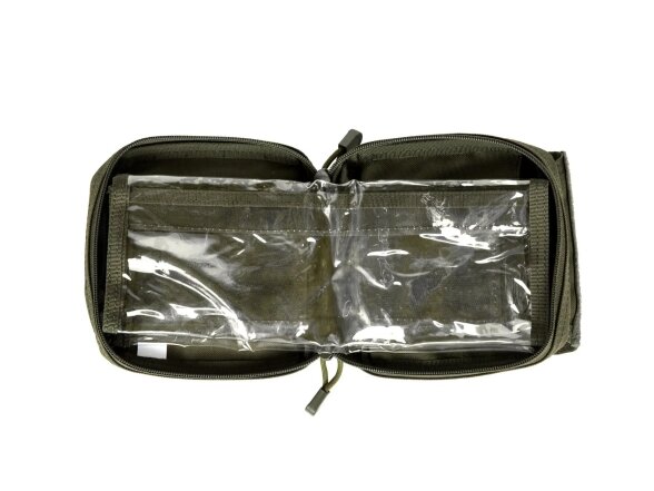 Admin pouch with panel and map, Olive 2