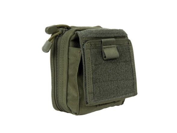 Admin pouch with panel and map, Olive 4