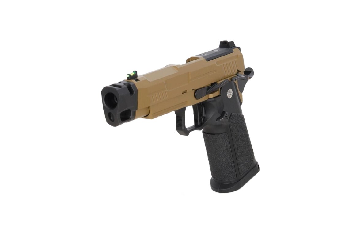 Arcturus Vanguard 4.3" Hi-Capa GBB Optics Ready airsoft pistol with Half-Tan compensator 6
