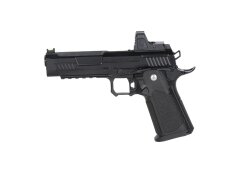 Arcturus Vanguard 5" Hi-Capa GBB Optics Ready airsoft pistol with ARS-1 red dot sight Black