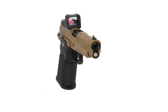 Arcturus Vanguard 4.3" Hi-Capa GBB Optics Ready airsoft pistol with ARS-1 red dot sight Half-Tan 11 Arcturus Vanguard 4.3" Hi-Capa GBB Optics Ready airsoft pistol with ARS-1 red dot sight Half-Tan 11