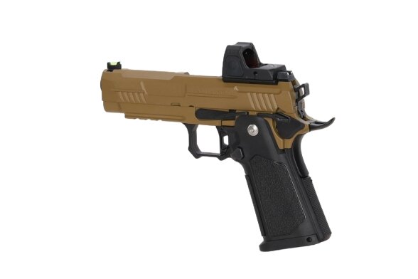 Arcturus Vanguard 4.3" Hi-Capa GBB Optics Ready airsoft pistol with ARS-1 red dot sight Half-Tan 8 Arcturus Vanguard 4.3" Hi-Capa GBB Optics Ready airsoft pistol with ARS-1 red dot sight Half-Tan 8