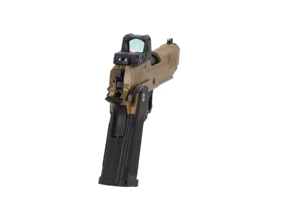 Arcturus Vanguard 4.3" Hi-Capa GBB Optics Ready airsoft pistol with ARS-1 red dot sight Half-Tan 9 Arcturus Vanguard 4.3" Hi-Capa GBB Optics Ready airsoft pistol with ARS-1 red dot sight Half-Tan 9