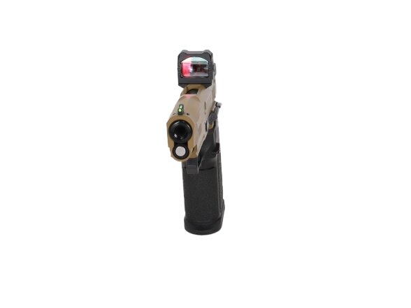 Arcturus Vanguard 4.3" Hi-Capa GBB Optics Ready airsoft pistol with ARS-1 red dot sight Half-Tan 5