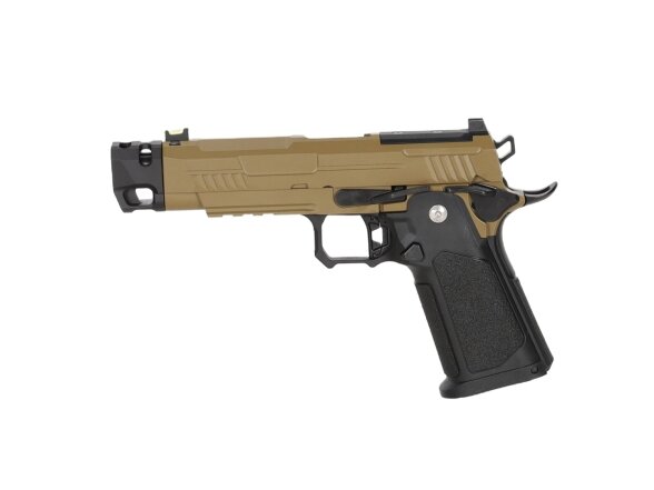Arcturus Vanguard 4.3" Hi-Capa GBB Optics Ready airsoft pistol with Half-Tan compensator Arcturus Vanguard 4.3" Hi-Capa GBB Optics Ready airsoft pistol with Half-Tan compensator