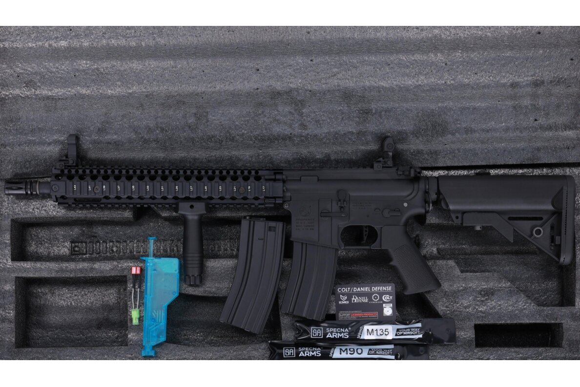 Colt x Daniel Defense MK18 SA-P26 PRIME BLDC 14.5" AEG Assault Rifle – Black 12