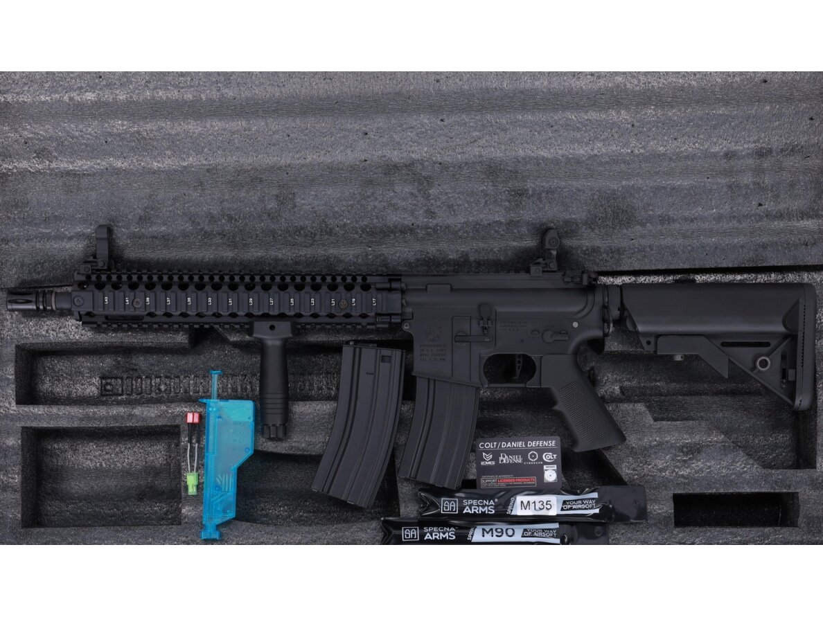 Colt x Daniel Defense MK18 SA-P26 PRIME BLDC 14.5" AEG Assault Rifle – Black 12