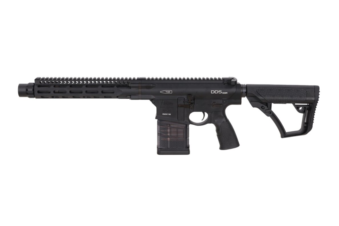 Daniel Defense x EMG DD5 SBR Cyma Platinum Gen.2 AEG Assault Rifle 12.5" – Black Daniel Defense x EMG DD5 SBR Cyma Platinum Gen.2 AEG Assault Rifle 12.5" – Black