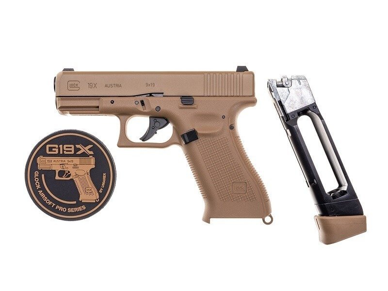 GBB Glock 19X CO2 Pistol Replica – Coyote Brown 6