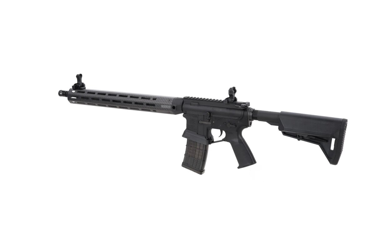 King Arms x Lancer Systems airsoft Carbine L15 LCH7 15" Real Carbon Black 14