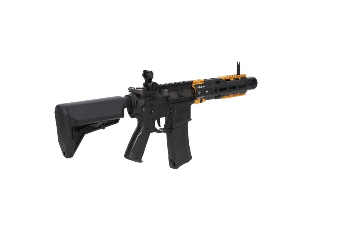 King Arms x Strike Industries Sentinel GRIDLOK® 8.5" Aster SE ETU Black and Gold airsoft Carbine 6