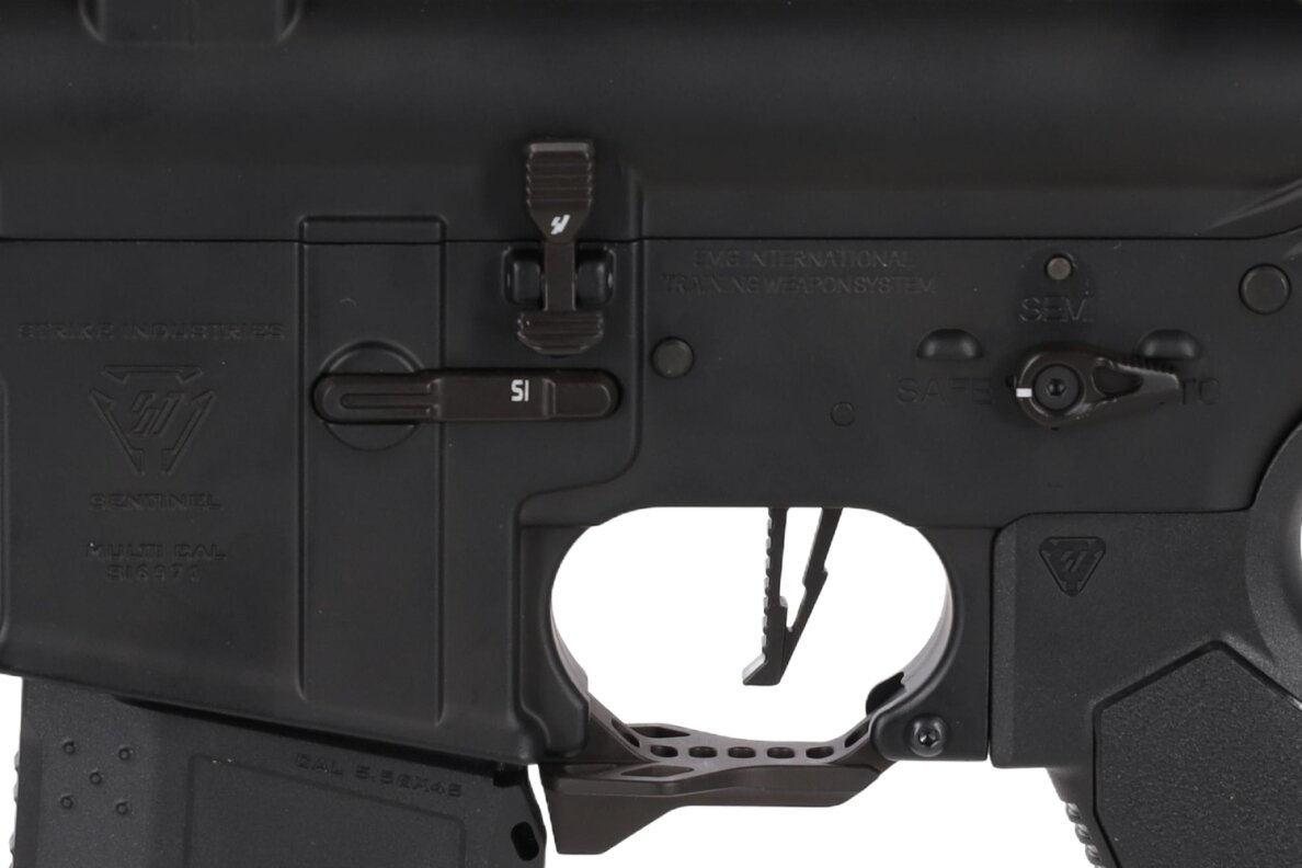 King Arms x Strike Industries Sentinel GRIDLOK® 8.5" Aster SE ETU Black and Gold airsoft Carbine 8