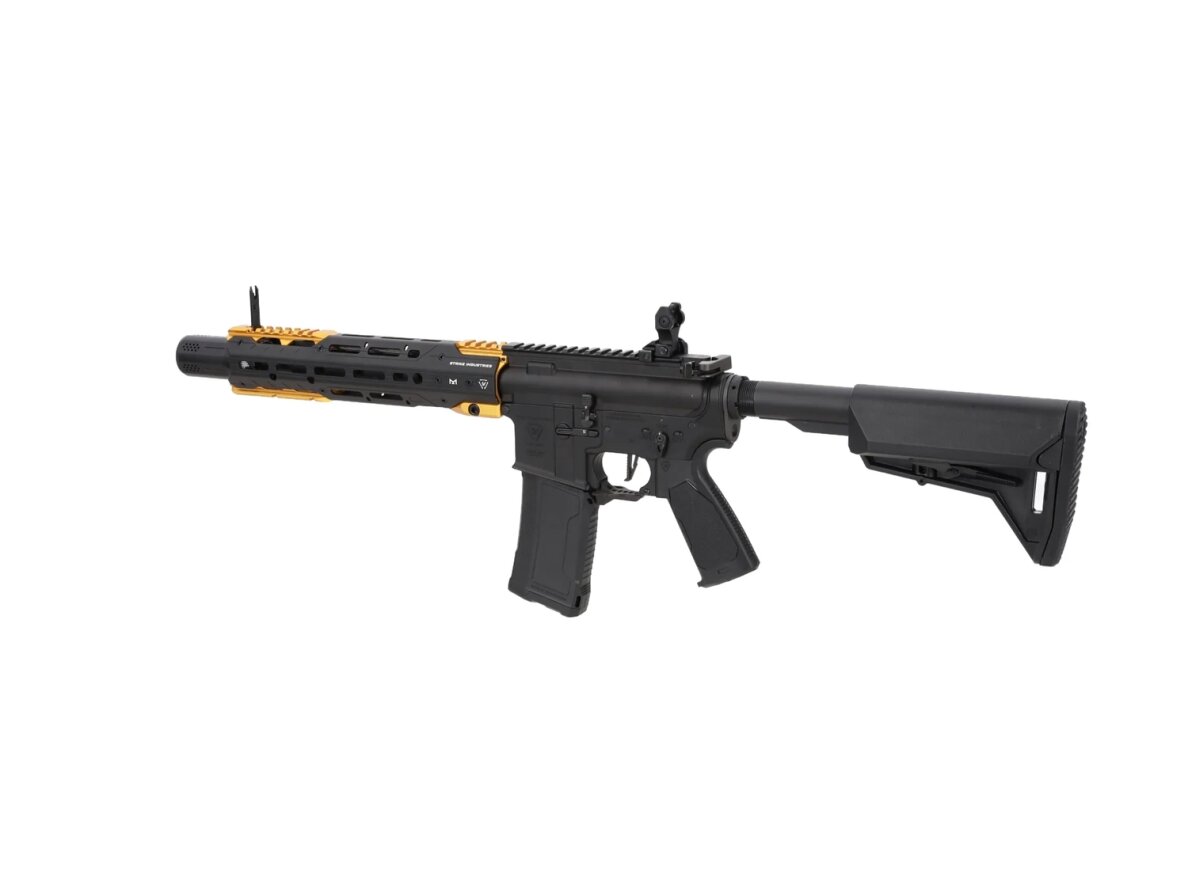 King Arms x Strike Industries Sentinel GRIDLOK® 11" Aster SE ETU Black and Gold airsoft Carbine 3