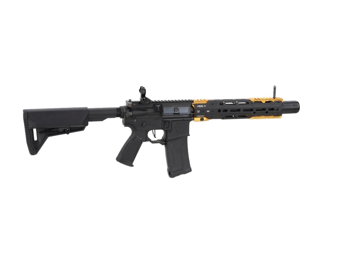 King Arms x Strike Industries Sentinel GRIDLOK® 11" Aster SE ETU Black and Gold airsoft Carbine 6