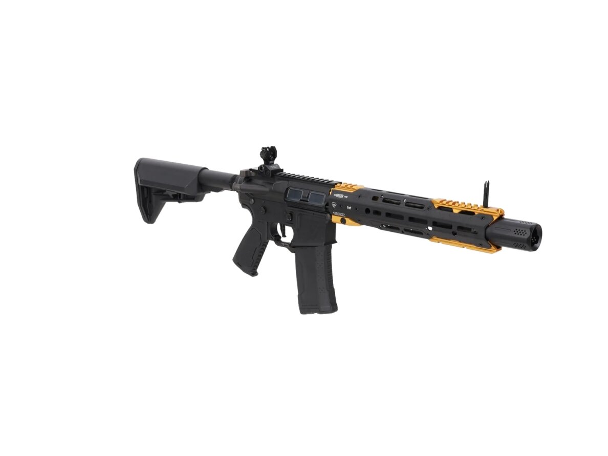King Arms x Strike Industries Sentinel GRIDLOK® 11" Aster SE ETU Black and Gold airsoft Carbine 7