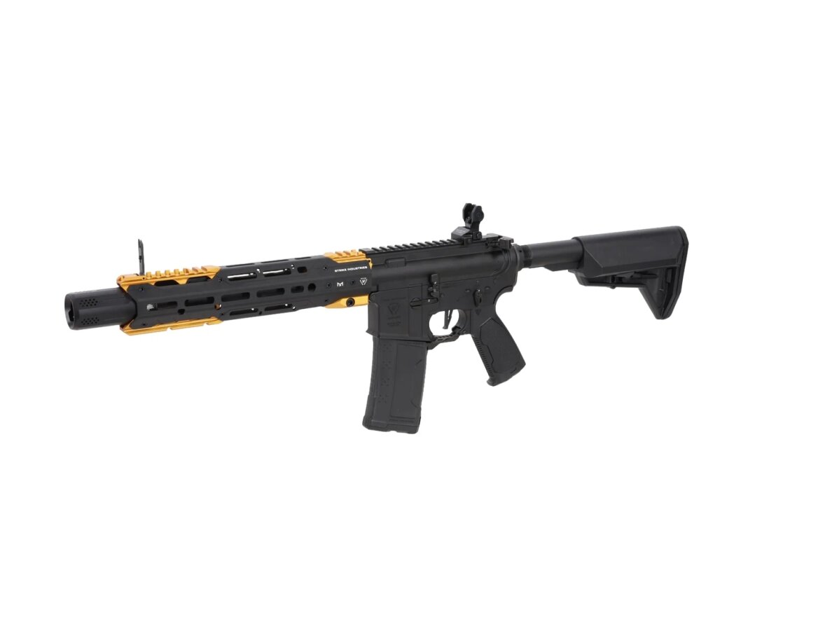 King Arms x Strike Industries Sentinel GRIDLOK® 11" Aster SE ETU Black and Gold airsoft Carbine 8