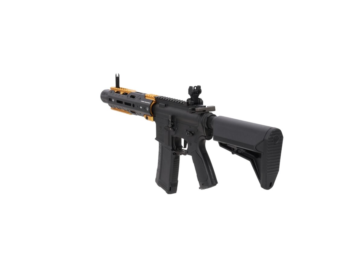 King Arms x Strike Industries Sentinel GRIDLOK® 8.5" Aster SE ETU Black and Gold airsoft Carbine 3