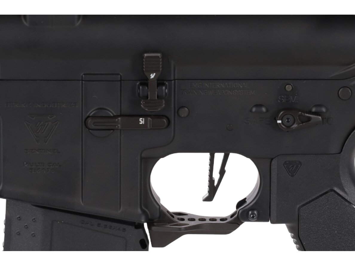 King Arms x Strike Industries Sentinel GRIDLOK® 8.5" Aster SE ETU Black and Gold airsoft Carbine 8
