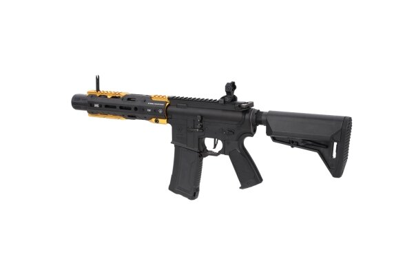 King Arms x Strike Industries Sentinel GRIDLOK® 8.5" Aster SE ETU Black and Gold airsoft Carbine 13