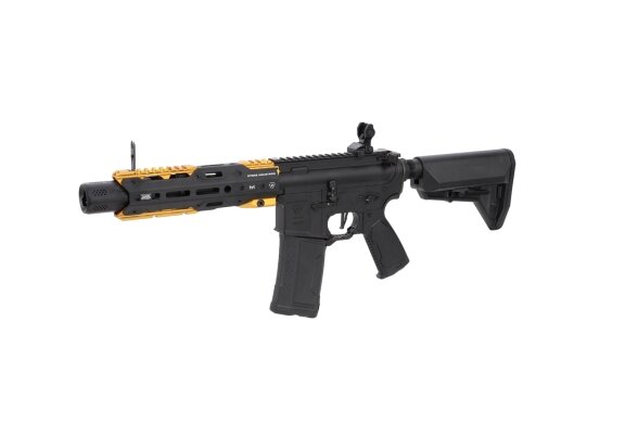 King Arms x Strike Industries Sentinel GRIDLOK® 8.5" Aster SE ETU Black and Gold airsoft Carbine 5