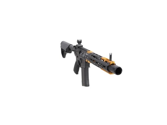 King Arms x Strike Industries Sentinel GRIDLOK® 11" Aster SE ETU Black and Gold airsoft Carbine 14