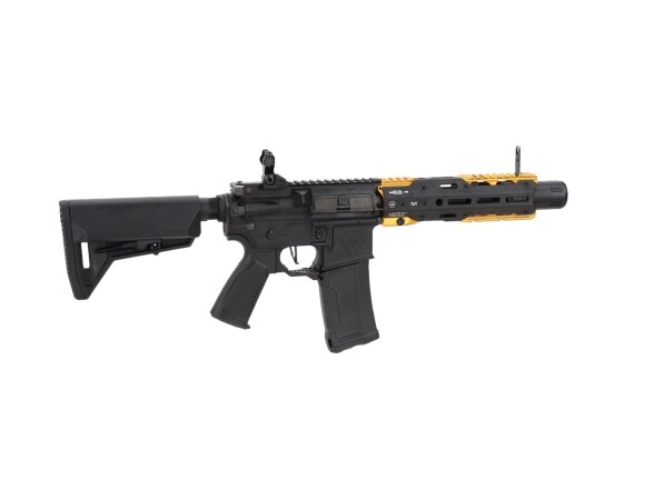 King Arms x Strike Industries Sentinel GRIDLOK® 8.5" Aster SE ETU Black and Gold airsoft Carbine 17