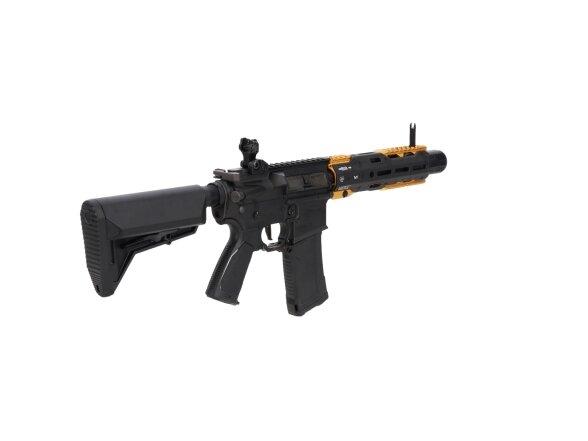 King Arms x Strike Industries Sentinel GRIDLOK® 8.5" Aster SE ETU Black and Gold airsoft Carbine 6