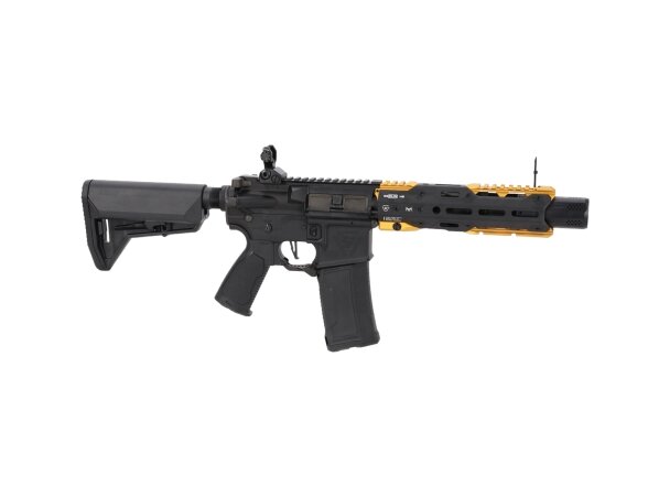 King Arms x Strike Industries Sentinel GRIDLOK® 8.5" Aster SE ETU Black and Gold airsoft Carbine 1