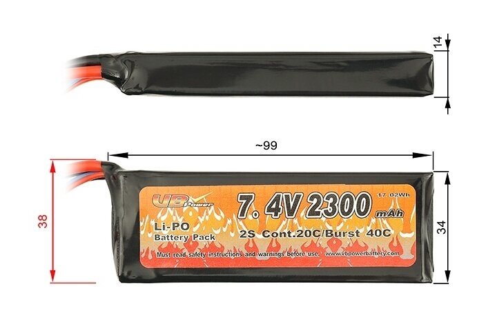 Li-Po 2300mAh 7,4V 20/40C 1