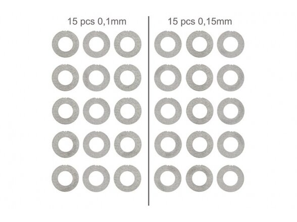 Slong Airsoft Shim set 0,1 mm and 0,15 mm 1
