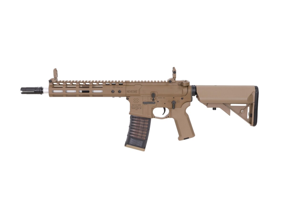 Noveske x EMG N4 Gen.3 SHORTY Cyma Platinum Gen.2 AEG Assault Rifle 10.5" - Tan Noveske x EMG N4 Gen.3 SHORTY Cyma Platinum Gen.2 AEG Assault Rifle 10.5" - Tan