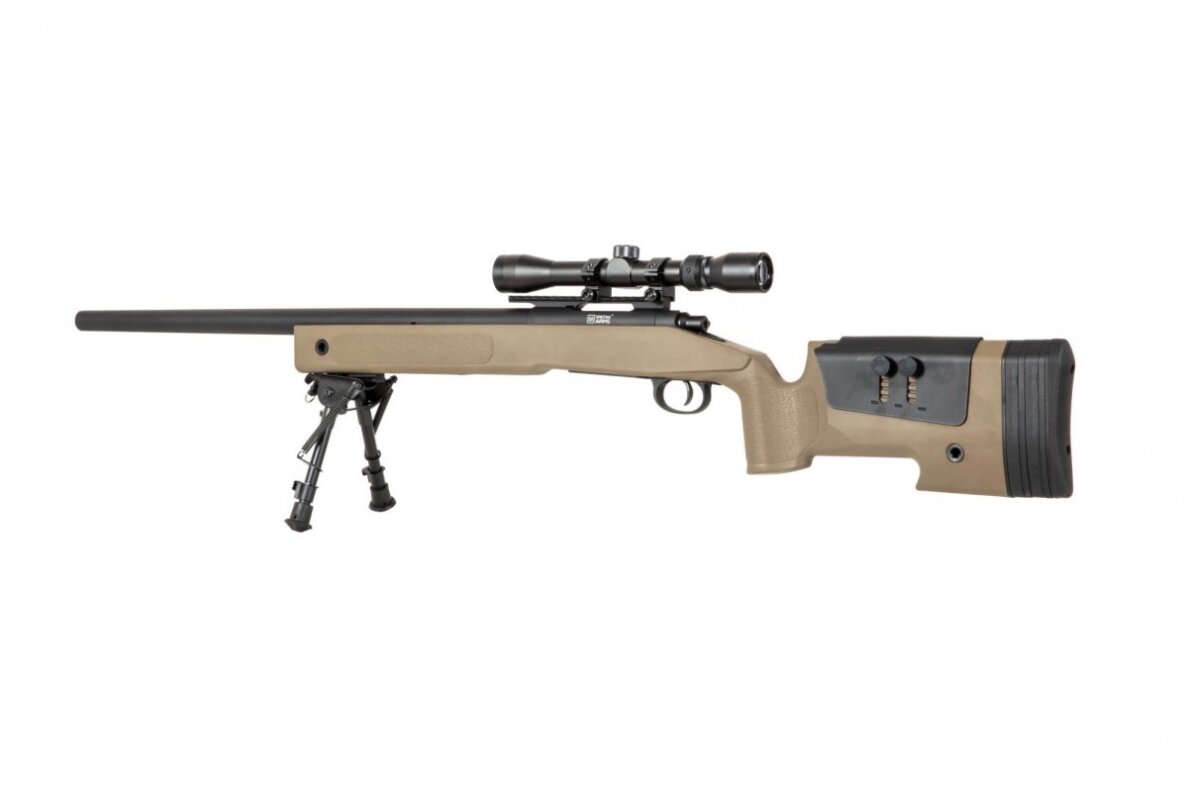 SA-S02 CORE™ Sniper Rifle Replica with Scope and Bipod - Tan 11 SA-S02 CORE™ Sniper Rifle Replica with Scope and Bipod - Tan 11