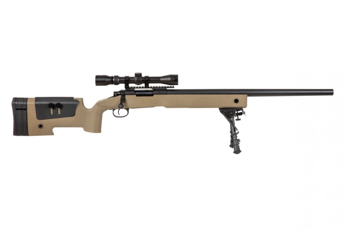 SA-S02 CORE™ Sniper Rifle Replica with Scope and Bipod - Tan 3 SA-S02 CORE™ Sniper Rifle Replica with Scope and Bipod - Tan 3