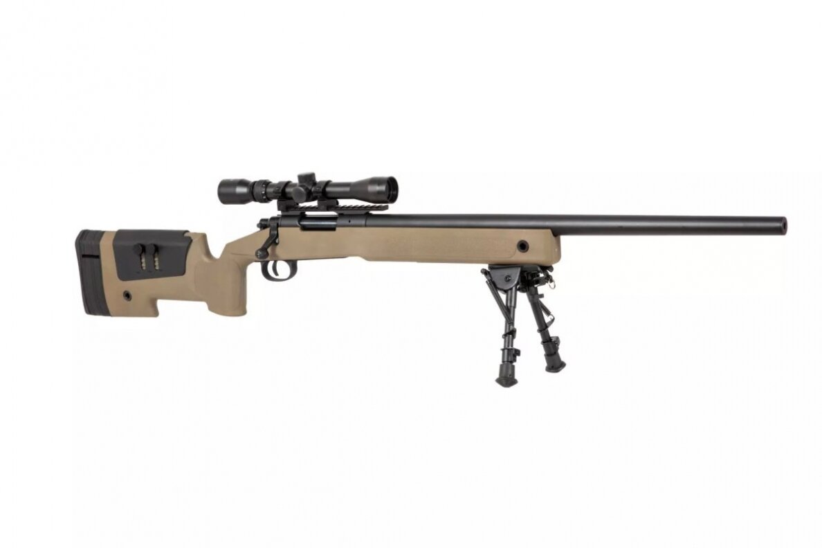 SA-S02 CORE™ Sniper Rifle Replica with Scope and Bipod - Tan 6 SA-S02 CORE™ Sniper Rifle Replica with Scope and Bipod - Tan 6