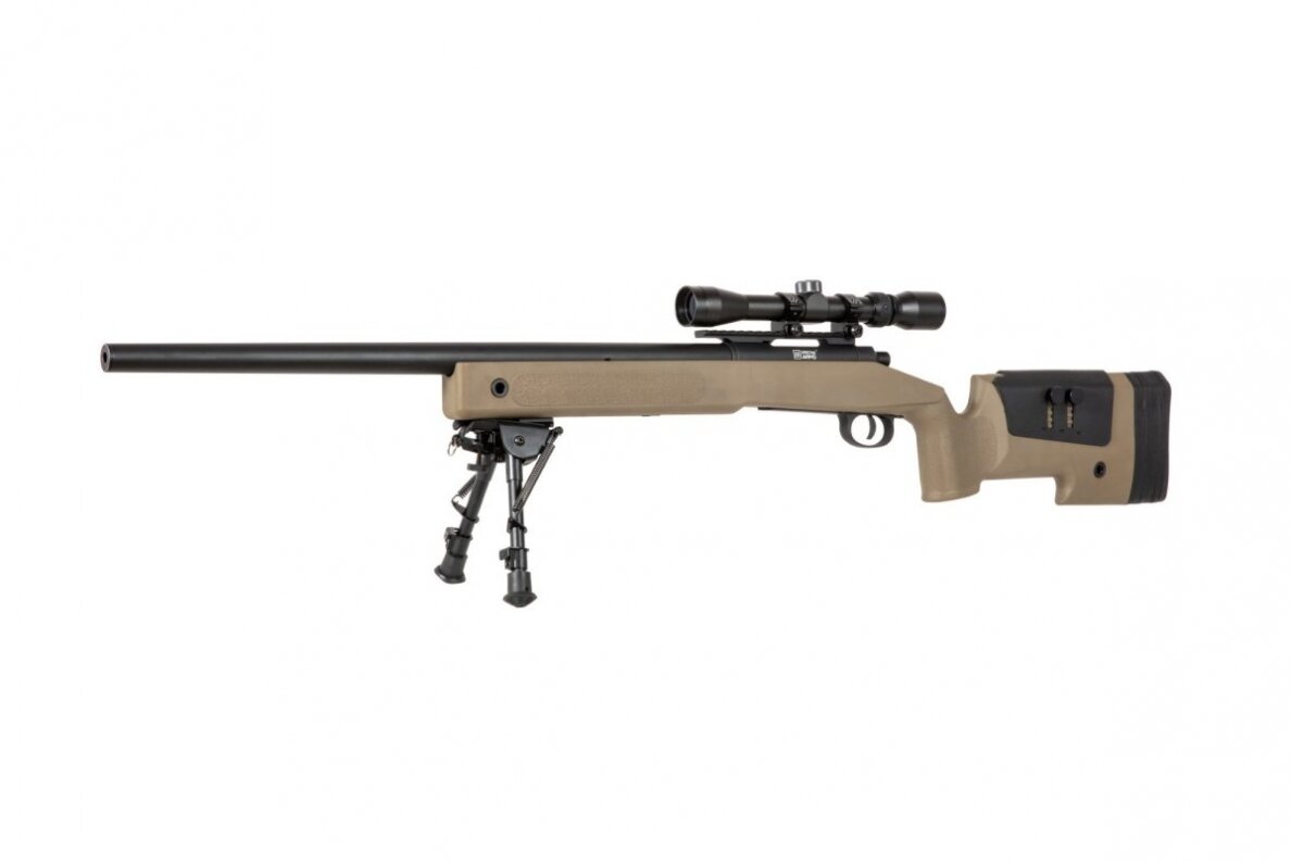 SA-S02 CORE™ Sniper Rifle Replica with Scope and Bipod - Tan 7 SA-S02 CORE™ Sniper Rifle Replica with Scope and Bipod - Tan 7