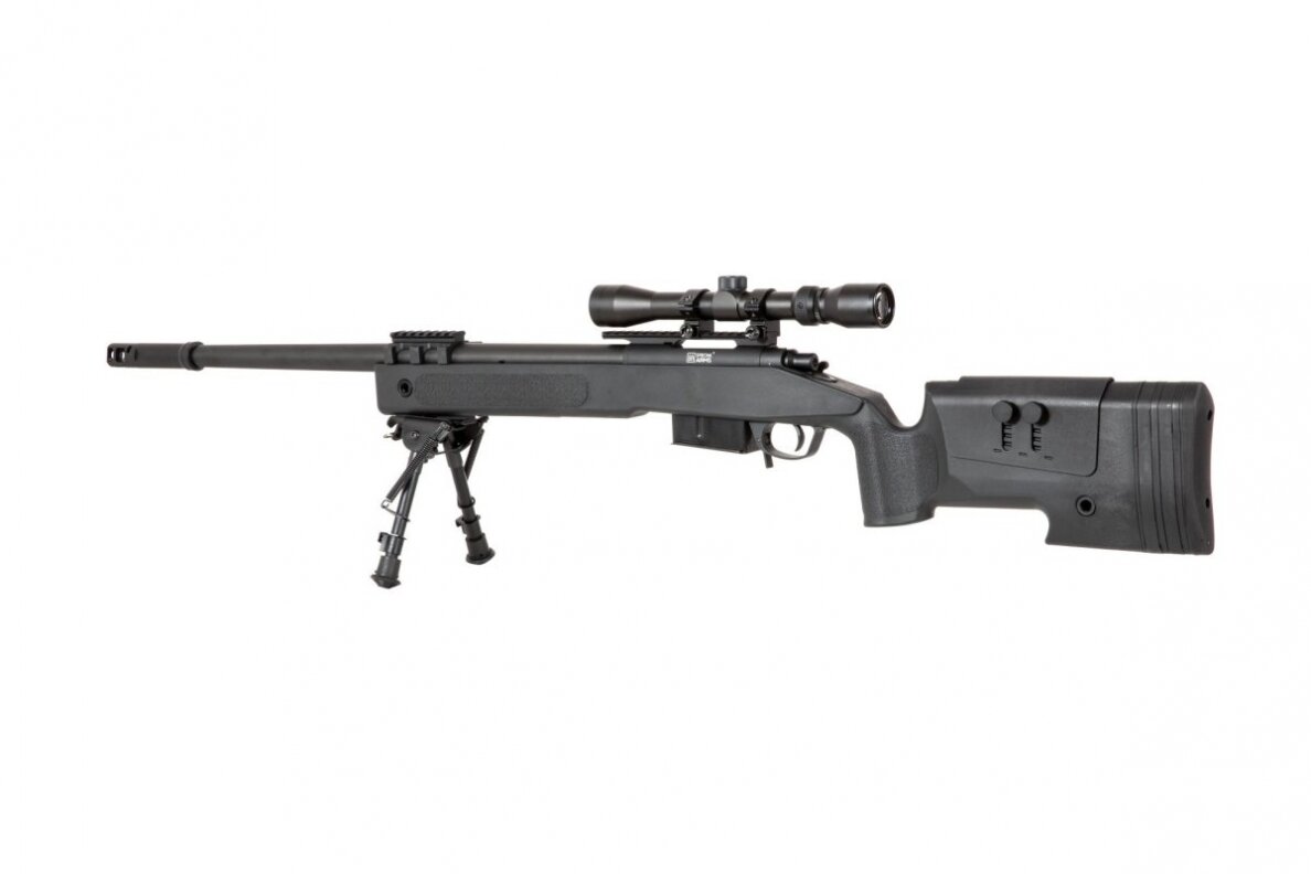 SA-S03 CORE™ Sniper Rifle Replica with Scope and Bipod - Black 2