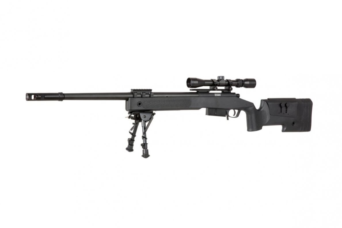 SA-S03 CORE™ Sniper Rifle Replica with Scope and Bipod - Black 1