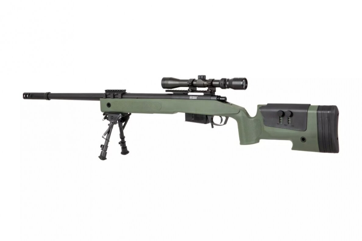 SA-S03 CORE™ Sniper Rifle Replica with Scope and Bipod - Olive Drab 2