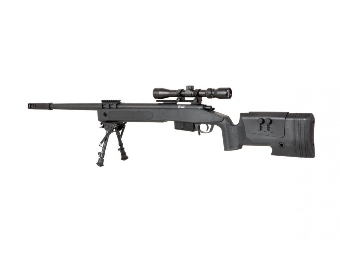 SA-S03 CORE™ Sniper Rifle Replica with Scope and Bipod - Black 2 SA-S03 CORE™ Sniper Rifle Replica with Scope and Bipod - Black 2