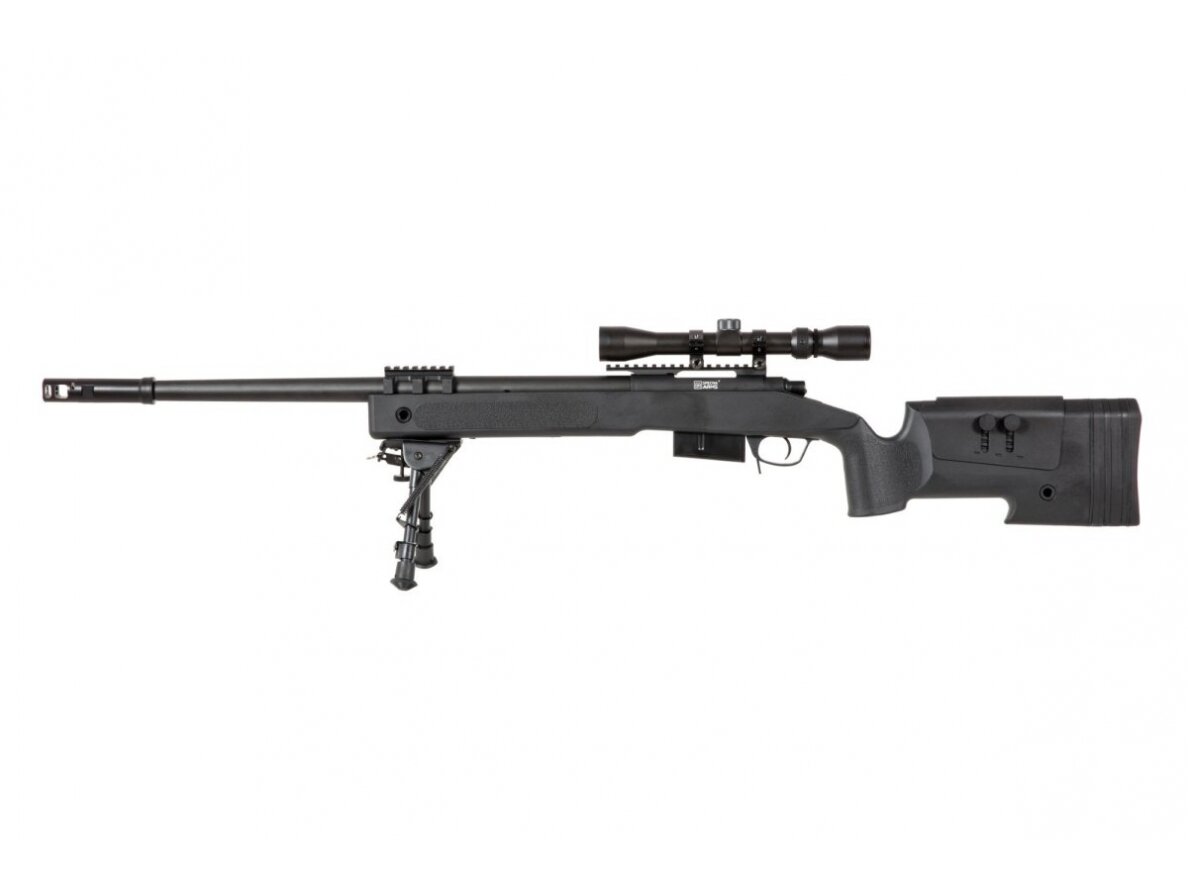 SA-S03 CORE™ Sniper Rifle Replica with Scope and Bipod - Black SA-S03 CORE™ Sniper Rifle Replica with Scope and Bipod - Black