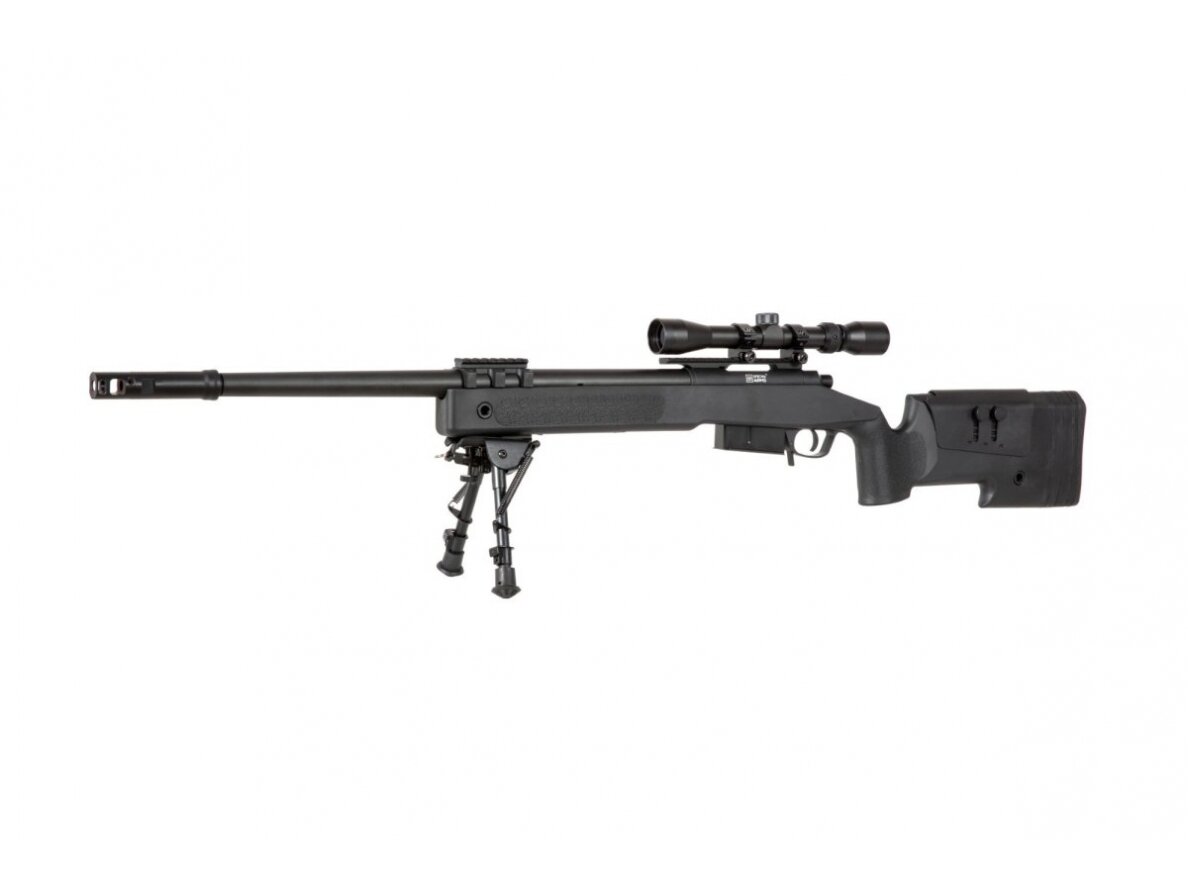 SA-S03 CORE™ Sniper Rifle Replica with Scope and Bipod - Black 1 SA-S03 CORE™ Sniper Rifle Replica with Scope and Bipod - Black 1