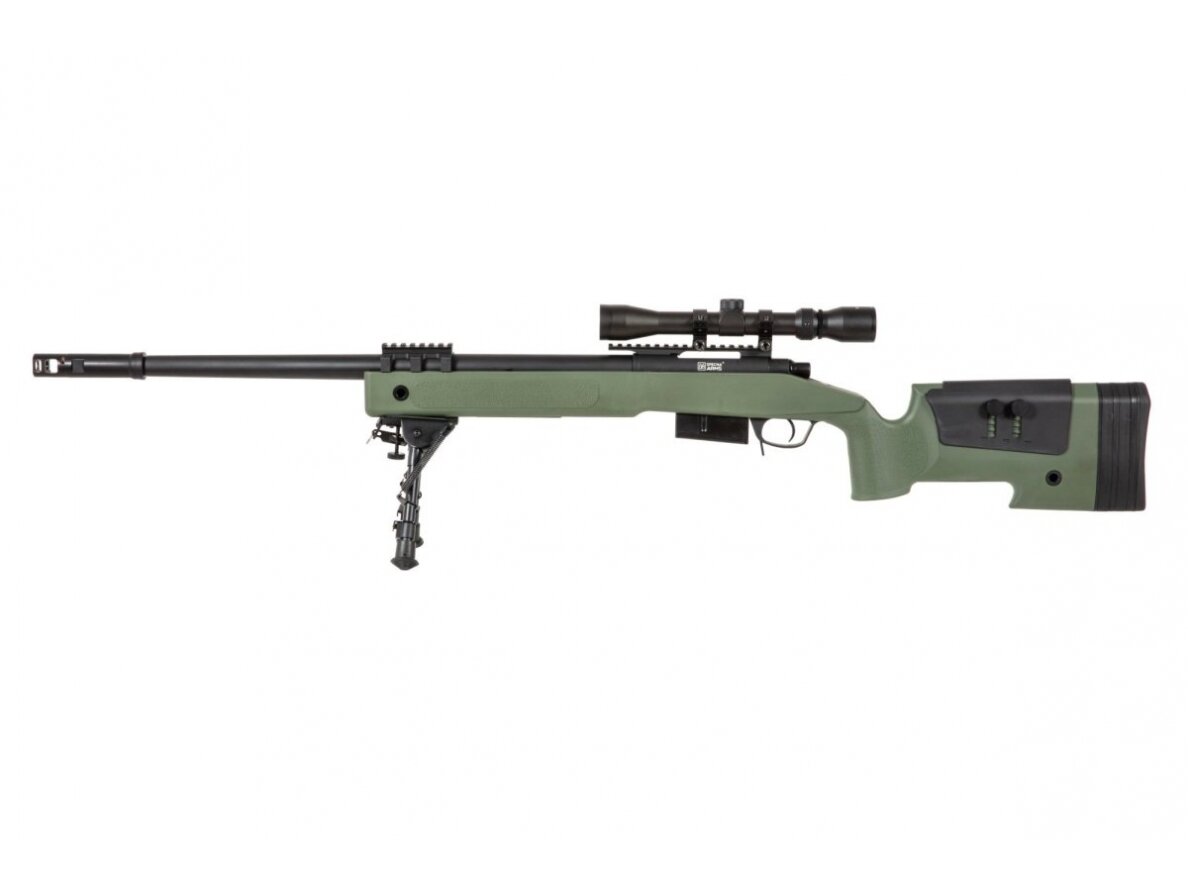 SA-S03 CORE™ Sniper Rifle Replica with Scope and Bipod - Olive Drab