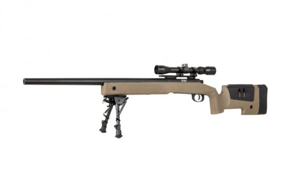 SA-S02 CORE™ Sniper Rifle Replica with Scope and Bipod - Tan 7 SA-S02 CORE™ Sniper Rifle Replica with Scope and Bipod - Tan 7