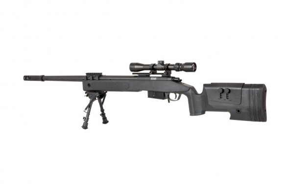 SA-S03 CORE™ Sniper Rifle Replica with Scope and Bipod - Black 2